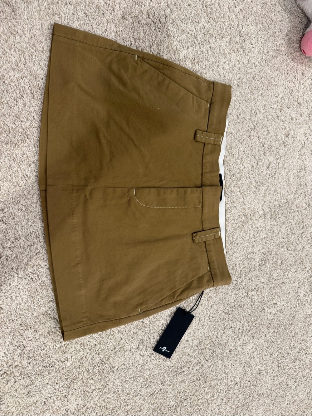 Seven7 Khaki A-Line Mini Skirt
